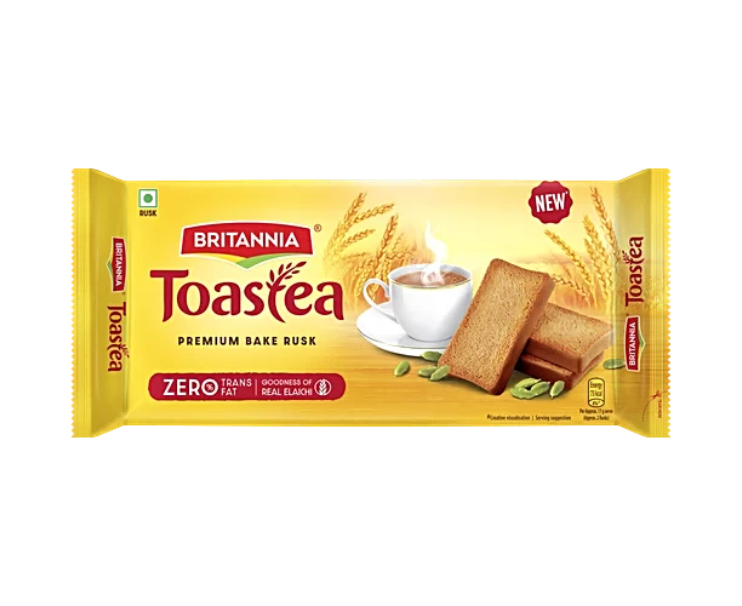 Britannia Toastea Premium Bake Rusk - With Wheat, 400 g